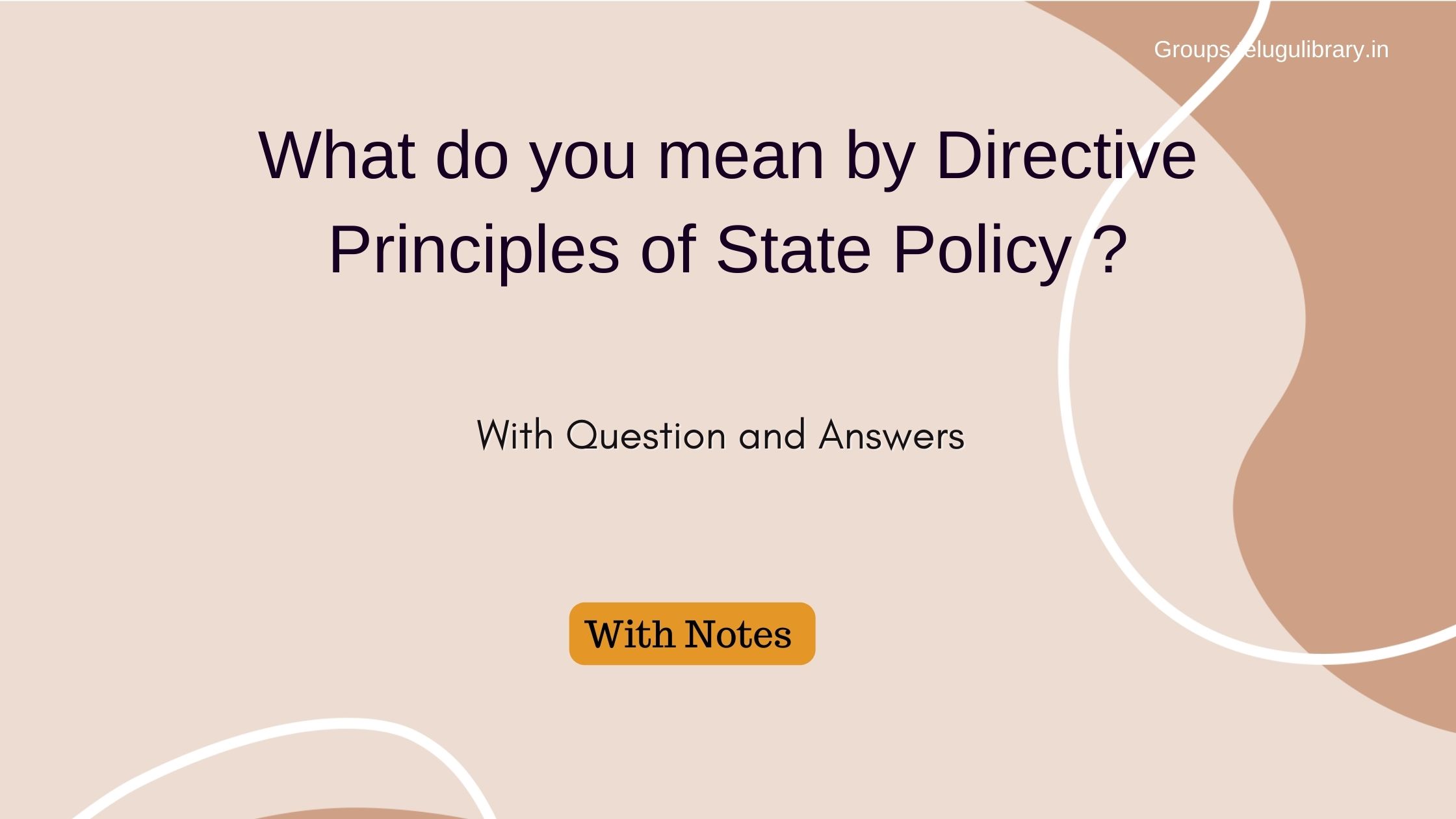 Directive Principles of State Policy