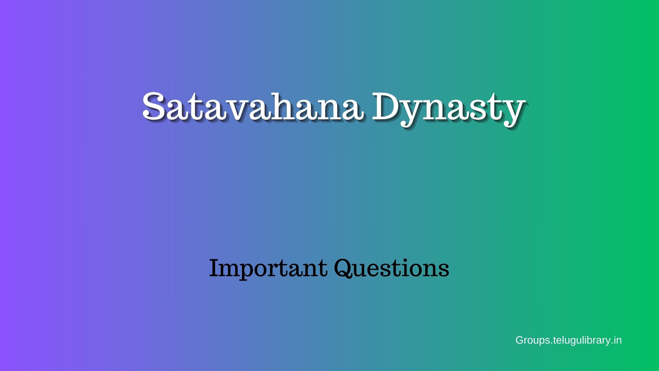 Satavahana Dynasty