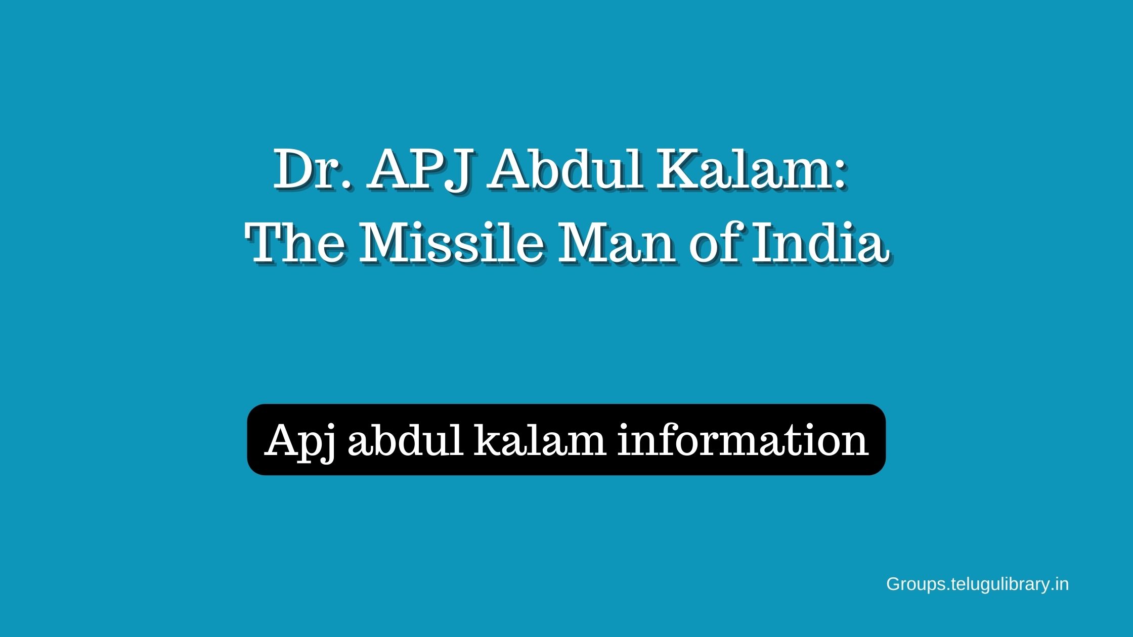 Apj abdul kalam information