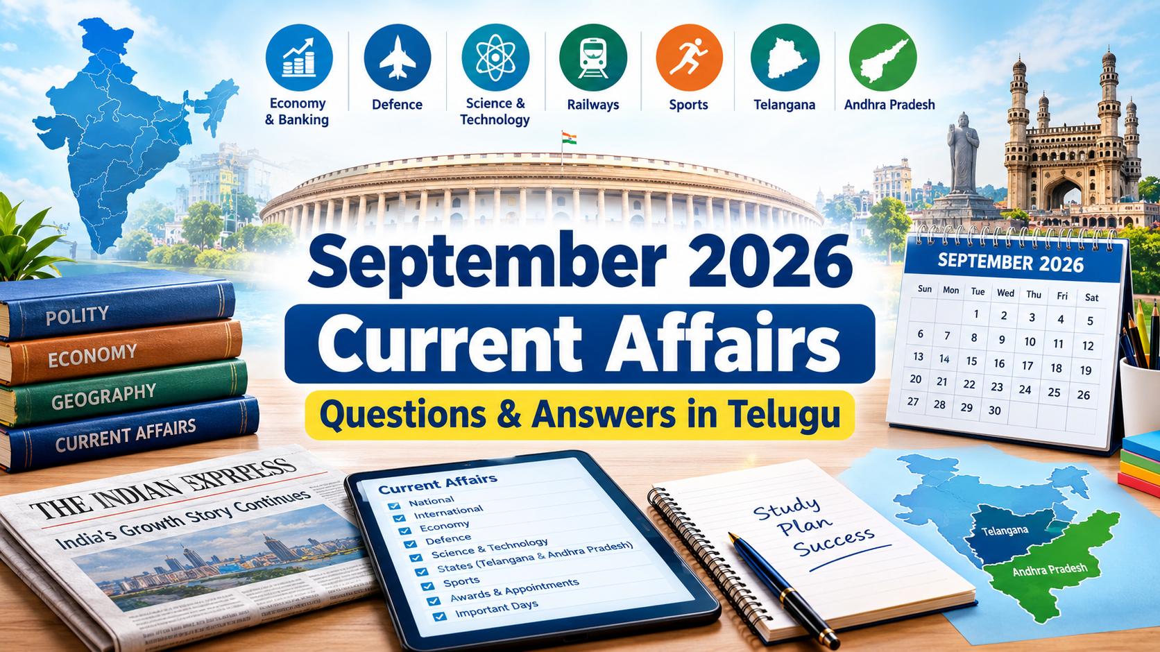 September 2026 Current Affairs Questions and Answers